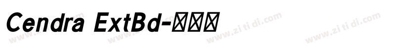 Cendra ExtBd字体转换